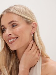 Simply Silver Silver Tone 925 Polished and Pearl Drop Stud Earrings - Image 3 of 3