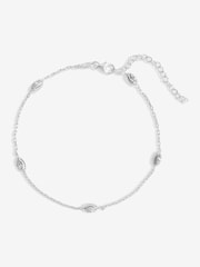 Simply Silver 925 Polished Textured Nugget Chain Bracelet - Image 1 of 4