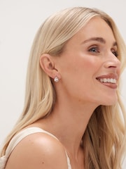 Simply Silver Silver Tone Large 925 Cubic Zirconia Pear Drop Stud Earrings - Image 2 of 3