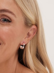 Simply Silver Silver Tone 925 Polished Twist Hoop Earrings - Image 2 of 3