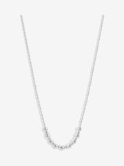 Simply Silver Silver Tone 925 Rope Textured Ball Necklace - Image 1 of 4