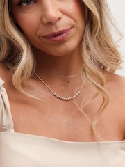 Simply Silver Silver Tone 925 Rope Textured Ball Necklace - Image 2 of 4