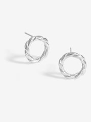 Simply Silver Silver Tone 925 Polished Twisted Wreath Stud Earrings - Image 1 of 1