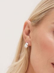 Simply Silver Silver Tone 925 Polished Double Row Ridge Drop Earrings - Image 4 of 4