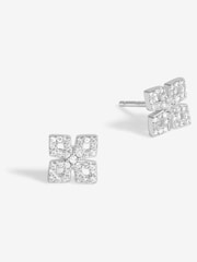 Simply Silver Silver Tone 925 Cubic Zirconia Floral stud Earrings - Image 1 of 3