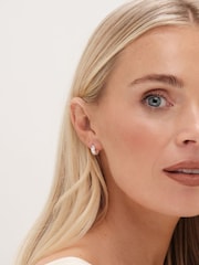 Simply Silver Silver Tone 925 Polished Mini Textured Huggie Hoop Earrings - Image 2 of 3