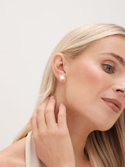 Simply Silver Silver Tone 925 Mother Of Pearl and Cubic Zirconia Clover stud Earrings - Image 3 of 3