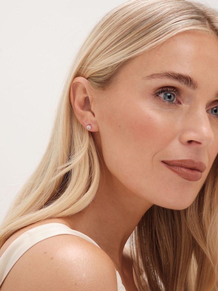Simply Silver Silver Tone 925 Polished And Cubic Zirconia Stud Earrings - Image 3 of 3 Simply Silver Silver Tone 925 Polished And Cubic Zirconia Stud Earrings - Image 3 of 3