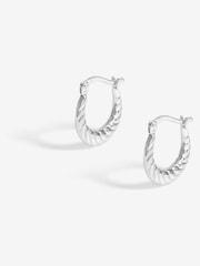 Simply Silver Silver Tone 925 Polished Mini Twisted Hoop Earrings - Image 1 of 1
