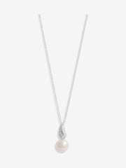Simply Silver Silver Tone 925 Pave Leaf Pendant - Image 1 of 4