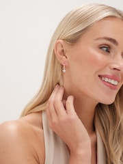 Simply Silver Silver Tone 925 Pave Star Huggie Hoop Earrings - Image 3 of 3