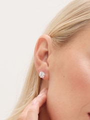 Simply Silver Silver Tone 925 Polished And Cubic Zirconia Knot Stud Earrings - Image 2 of 3