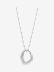 Simply Silver Silver Tone 925 Polished Molten Open Pendant - Image 1 of 4
