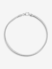 Simply Silver Silver Sterling 925 Fine Flat Snake Chain Bracelet - Image 1 of 4