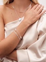 Simply Silver Silver Sterling 925 Fine Flat Snake Chain Bracelet - Image 3 of 4