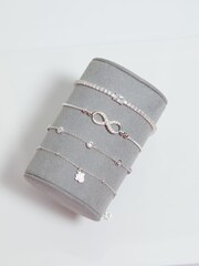Simply Silver Silver Sterling 925 Station Crystal Bracelet - Image 2 of 3