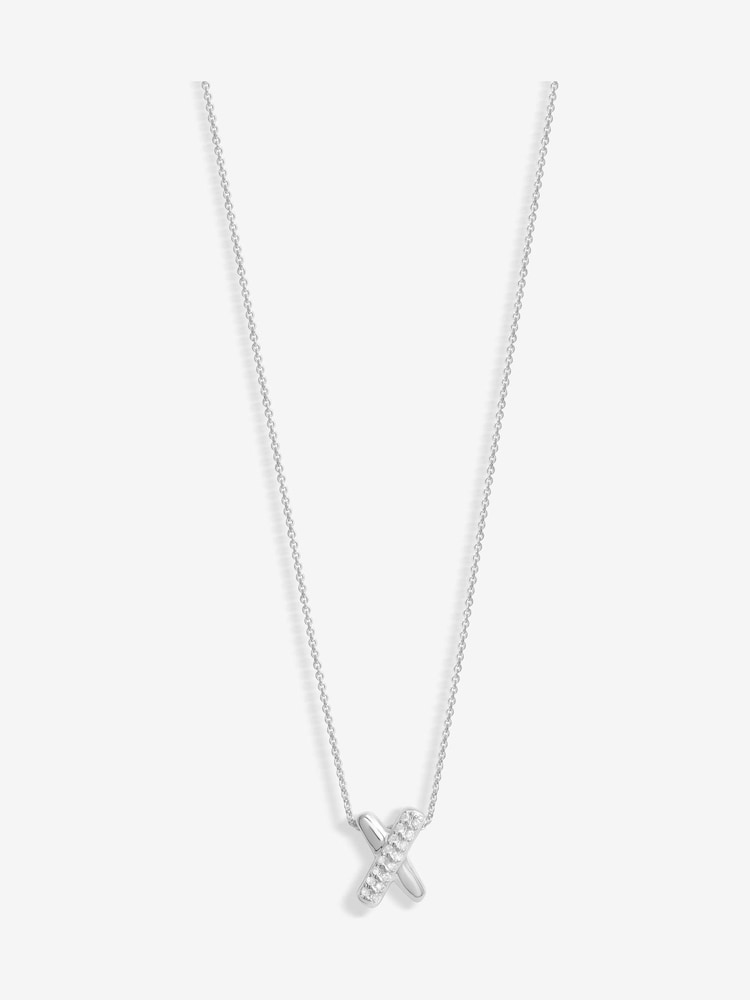 Simply Silver Silver Sterling 925 Kiss Pendant Necklace - Image 1 of 4