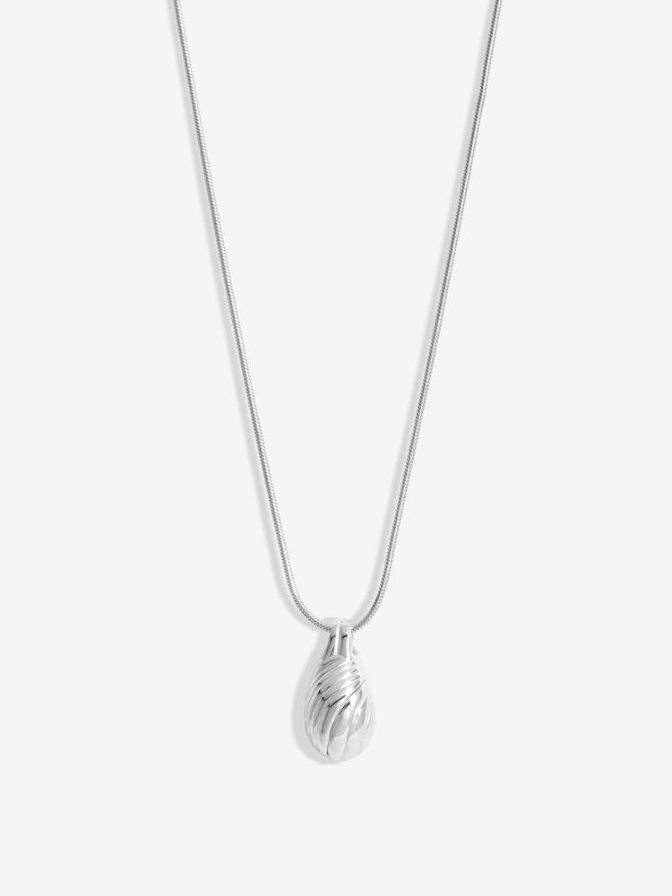 Simply Silver Silver Tone 925 Fine Flat Snake Effect Necklace - Image 1 of 4