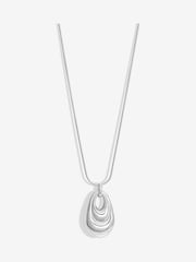 Simply Silver Silver Tone 925 Polished Peardrop Pendant - Image 1 of 3