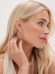 Simply Silver Silver Tone 925 Polished Knot Heart Stud Earrings - Image 2 of 3