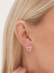 Simply Silver Silver Tone 925 Polished Knot Heart Stud Earrings - Image 3 of 3