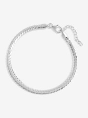 Simply Silver Silver Tone 925 Flat Herringbone Bracelet - Image 1 of 3