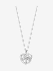 Simply Silver Silver Tone 925 Tree Of Love Heart Pendant - Image 1 of 3