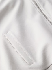 Mint Velvet Neutral Zip Up Hoodie - Image 7 of 7