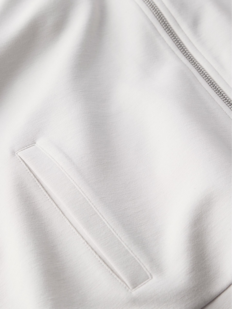 Mint Velvet Neutral Zip Up Hoodie - Image 7 of 7