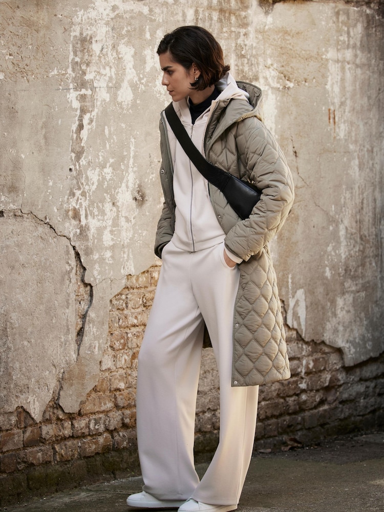 Mint Velvet Neutral Wide Leg Joggers - Image 2 of 8 Mint Velvet Neutral Wide Leg Joggers - Image 2 of 8