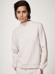 Mint Velvet Cream High Neck Sweatshirt - Image 2 of 8