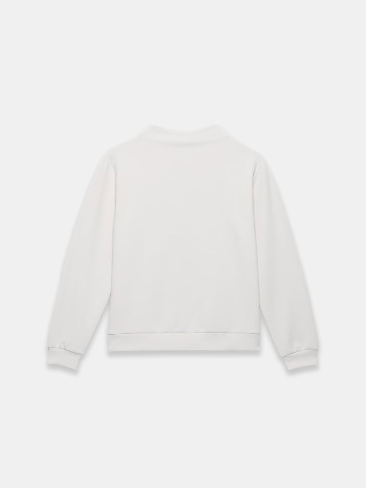 Mint Velvet Cream High Neck Sweatshirt - Image 8 of 8