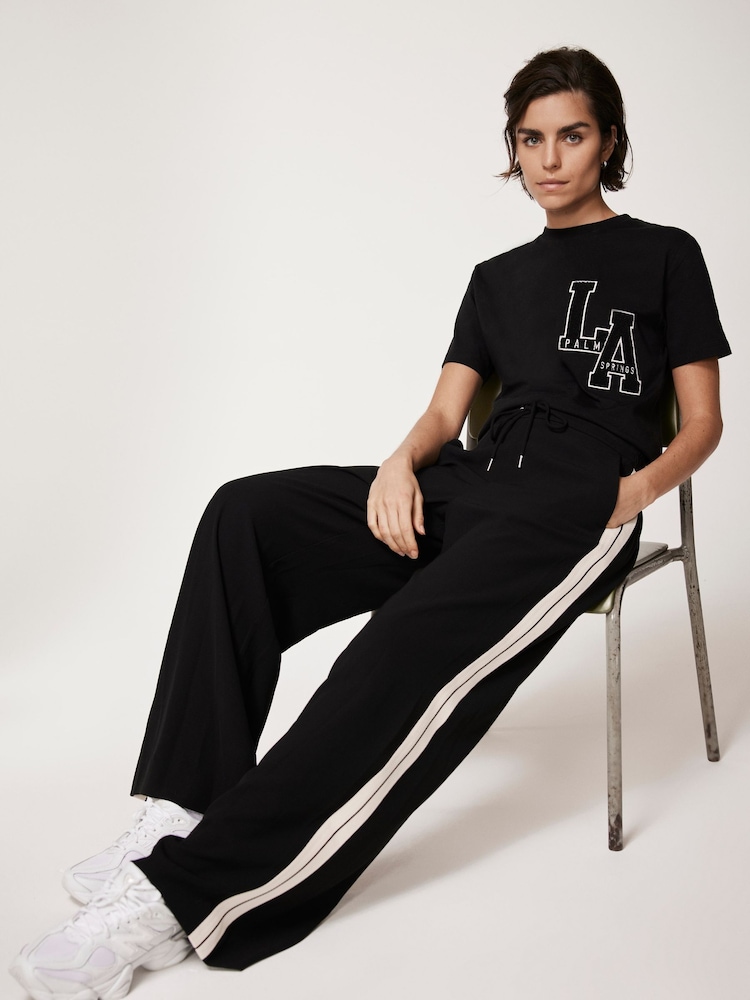 Mint Velvet Black Motif 100% Cotton T-Shirt - Image 2 of 7 Mint Velvet Black Motif 100% Cotton T-Shirt - Image 2 of 7