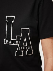 Mint Velvet Black Motif 100% Cotton T-Shirt - Image 4 of 7
