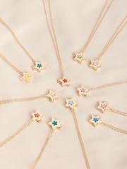Gold Tone Birthstone Locket Necklace - Image 1 of 2