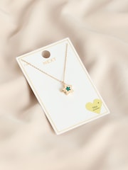 Gold Tone Birthstone Locket Necklace - Image 2 of 2