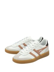 Gola White Cameo Dark Brown Gum Womens Viper Trainers - Image 2 of 4