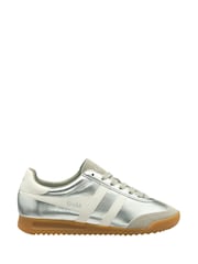 Gola Silver Off White Womens Tornado Glimmer Metallic Trainers - Image 1 of 4