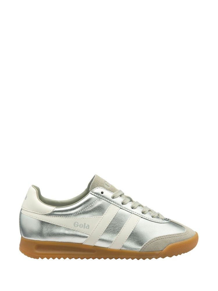 Gola Silver Off White Womens Tornado Glimmer Metallic Trainers - Image 1 of 4