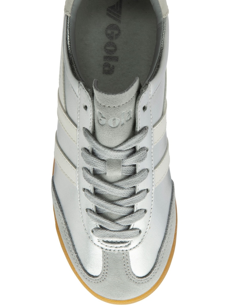 Gola Silver Off White Womens Tornado Glimmer Metallic Trainers - Image 4 of 4