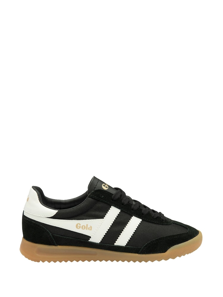 Gola Black Off White Womens Tornado Glimmer Metallic Trainers - Image 1 of 4