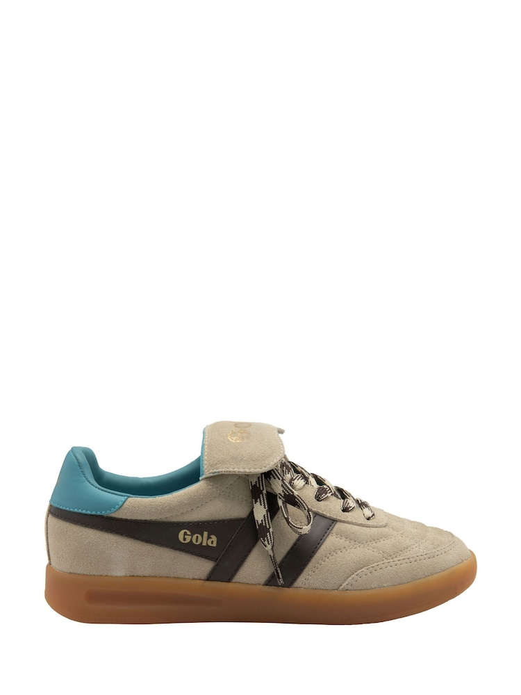 Gola Bone Mocha Ocean Gum Womens Stadia 86 Trainers - Image 2 of 5