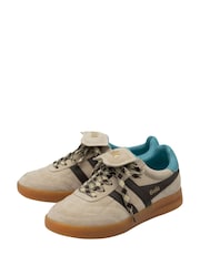 Gola Bone Mocha Ocean Gum Womens Stadia 86 Trainers - Image 3 of 5