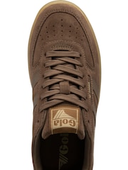 Gola Dark Brown Suede Womens Hawk Trainers - Image 5 of 5