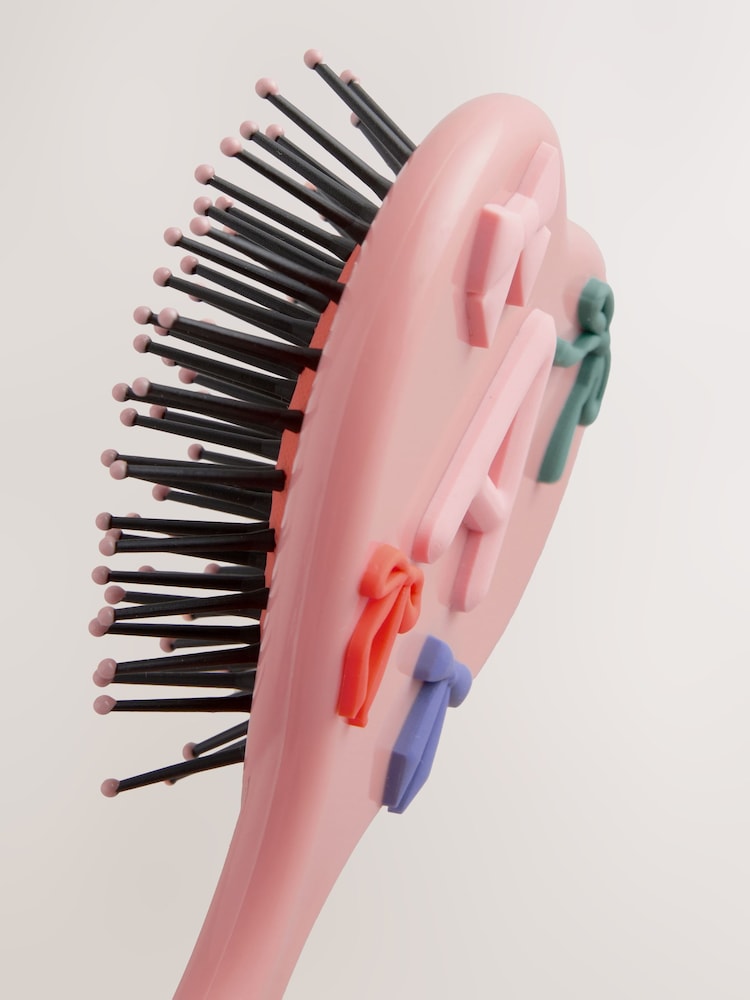 Rosa - Initial Hair Brush With Bows - Imagen 1 de 3