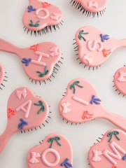 Rosa - Initial Hair Brush With Bows - Imagen 3 de 3