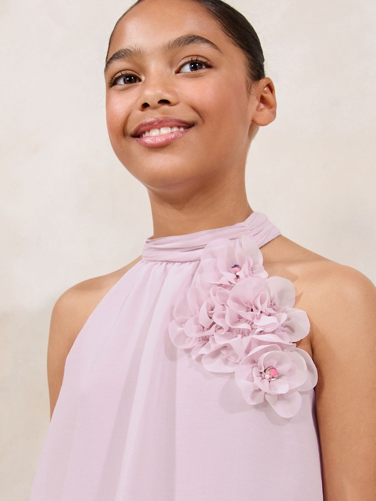 Lipsy Lilac Purple Mini Corsage Occasion Dress (5-16yrs) - Image 2 of 4