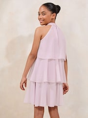 Lipsy Lilac Purple Mini Corsage Occasion Dress (5-16yrs) - Image 4 of 4