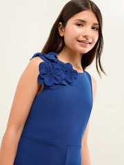 Lipsy Blue 3D Scuba Corsage Jumpsuit (5-16yrs) - Image 2 of 4