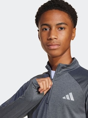 adidas Dark Grey Quarter Zip Long Sleeve Training Top - Image 5 of 6